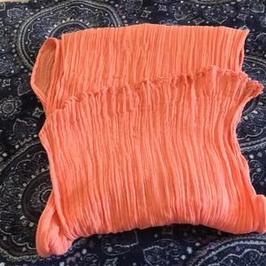 Coral skinny scarf